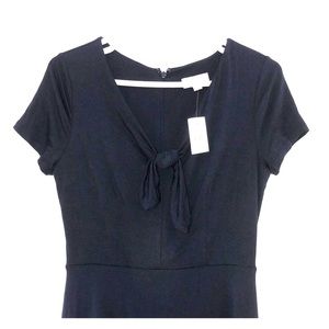 Loft Petite Navy Knit Swing Dress